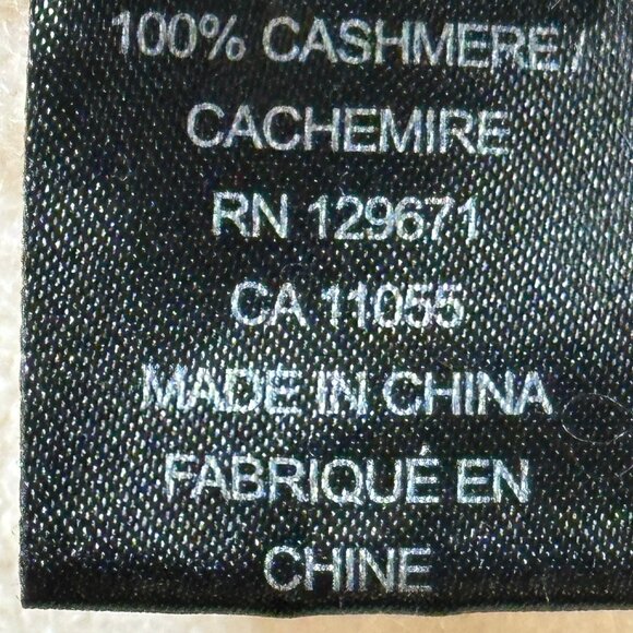 360 Cashmere Sweater Off-White with Pink and Gray Stripe Medium Crewneck - Picture 7 of 8